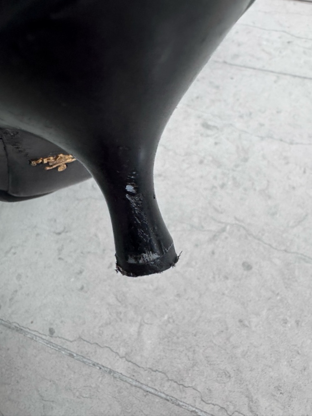 Prada Black Pointed Toe Ankle Boots size IT 37 - Picture 12 of 17